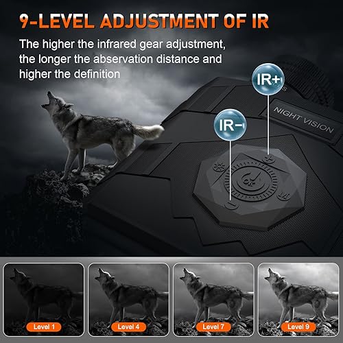 Miniatura 3 de Gafas de visión nocturna recargables prismáticos de visión nocturna de 1080P para adultos, binoculares de pantalla grande de 3.5 pulgadas pueden