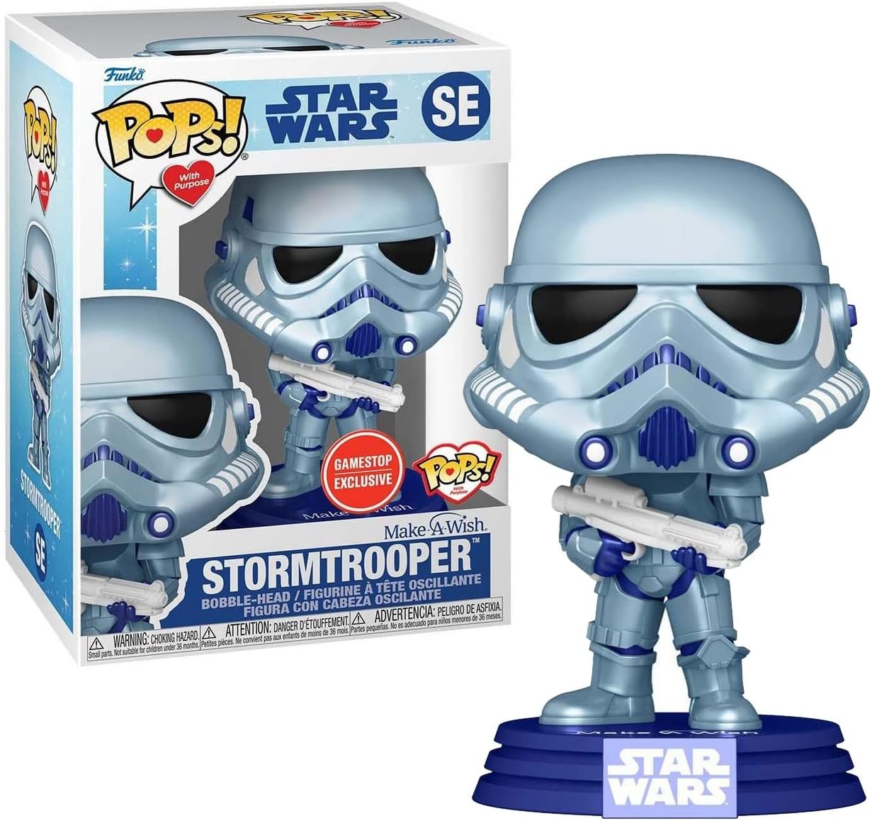 Make-A-Wish Stormtrooper Funko POP! Vinyl Bobble-Head Figure GameStop Exclusive