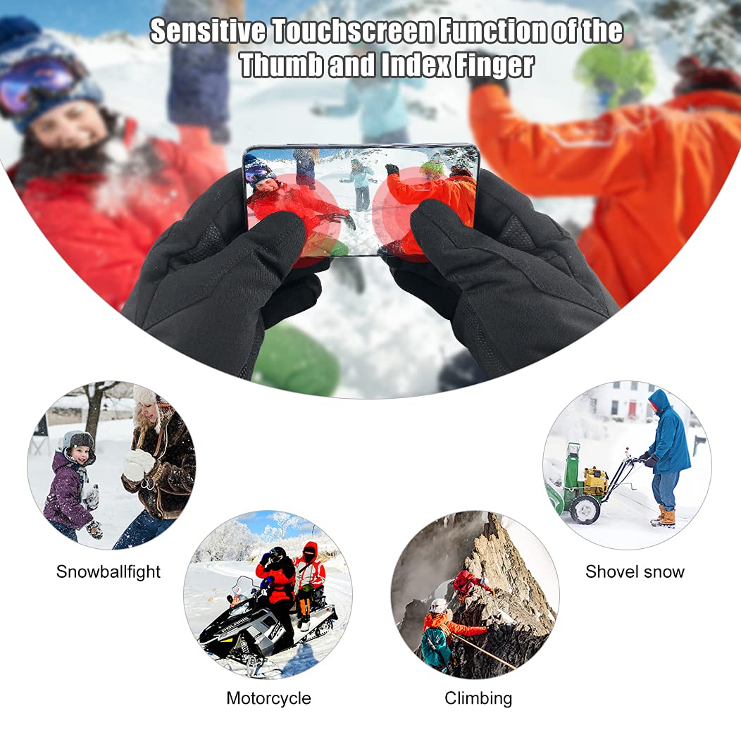 day wolf Guantes Calefactables para Hombre Mujer, Guantes Calefactables Moto Invierno Térmicos de Batería Recargable Calentador de Mano para Motociclismo Esquí Senderismo Pesca Caza Bicicleta