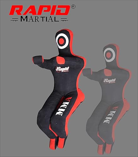 Miniatura 5 de Maniquí de presentación de MMA Grappling para entrenamiento de autodefensa BJJ Jiu Jitsu Punching Dummies (sentado 5 pies60 pulgadas), sin relleno
