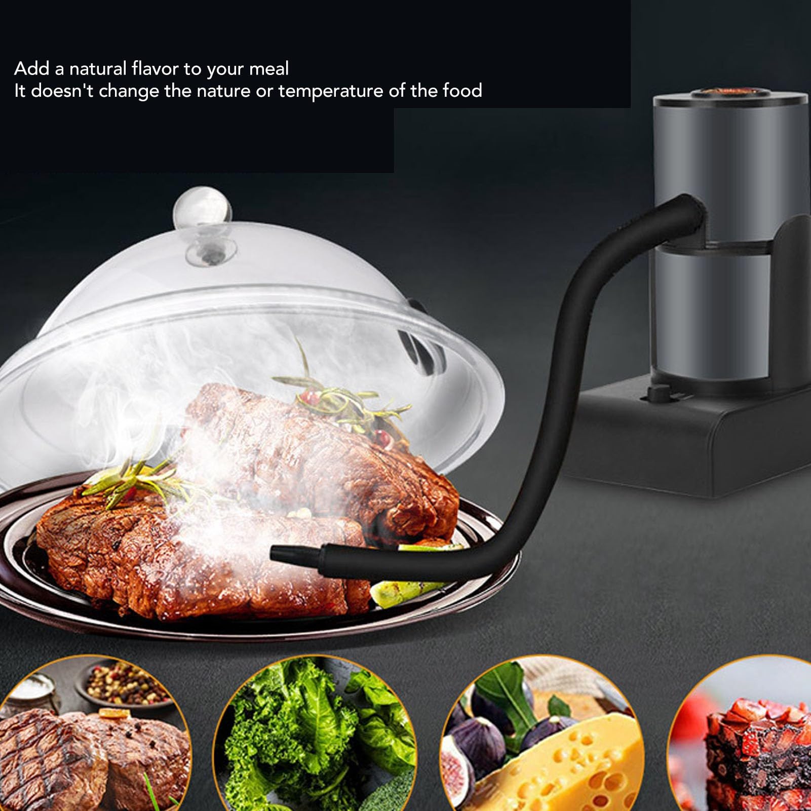 Asixxsix Mini Infusore per Affumicatore per Cocktail, per Carne, Cibo, Bevande, Pistola Fumante Portatile Fredda per Barbecue, per Interni, Regali per Uomini, papà, Mamma, Marito