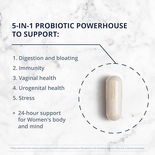 Miniatura 3 de Metagenics UltraFlora Probiótico Completo para Mujer - Fórmula multibeneficio 5 en 1 estable para la salud digestiva, inmune, vaginal, urogenital y