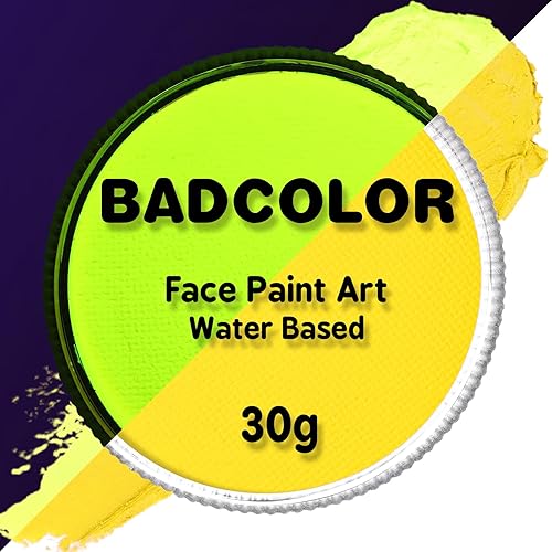 Miniatura 26 de Pintura corporal y facial UV neón naranja (30g/1oz), kit de pintura corporal completa a base de agua, reactiva a la luz negra, fluorescente