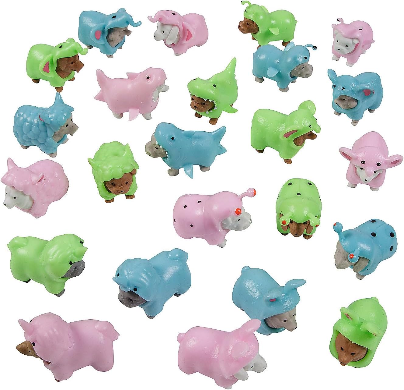 Fun Express 12 Piezas Perros Rellenos de Arena Estirables con Disfraces