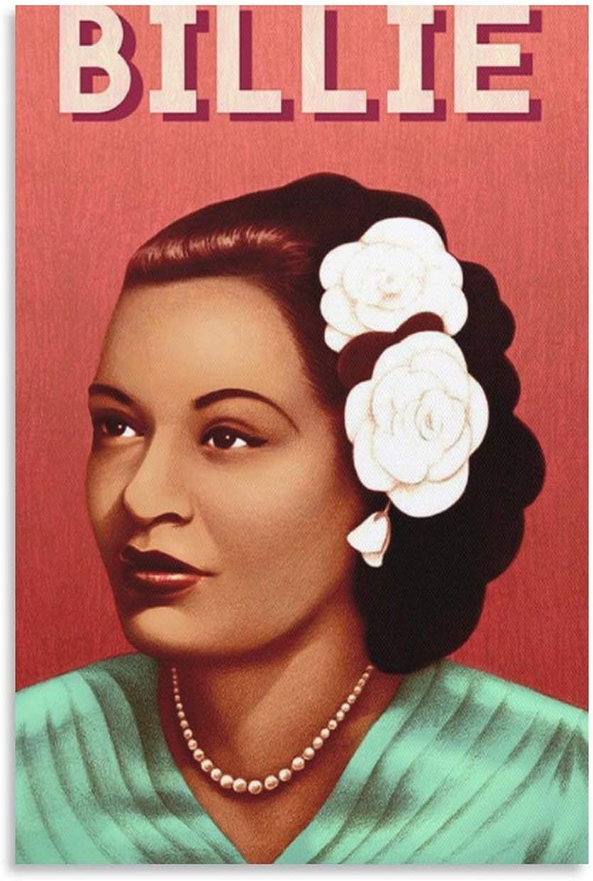 GUOPENGFEI Billie Holiday Vintage Jazz Canvas Poster Wall Art Picture Prints Hanging Photo Gift Idea Decor Home Posters Artworks 12x18inch(30x45cm)