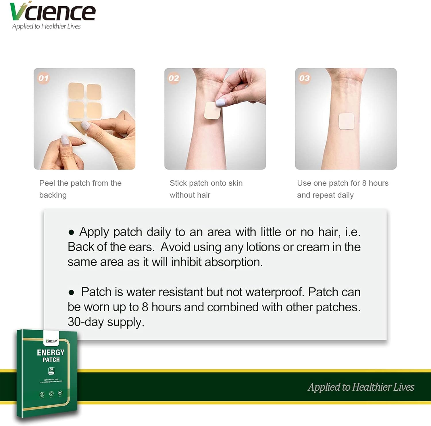 VCIENCE 5000mcg Vitamin B12 High Strength Plus Folic Acid, High