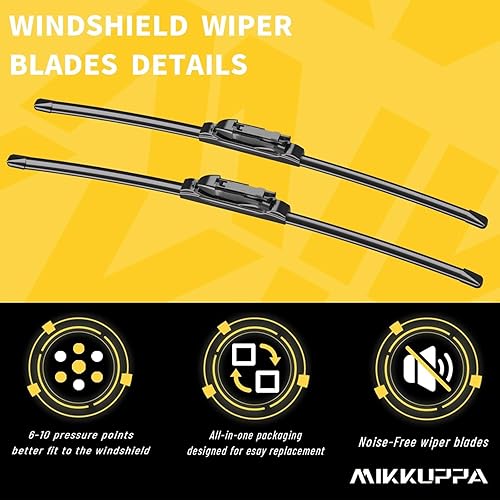Vista 149 de MIKKUPPA Limpiaparabrisas de 26 pulgadas + 23 pulgadas + 12 pulgadas, repuesto para Mercedes-Benz 2013-2016 GL350 GL450, 2012-2015 ML350 ML550 ML63