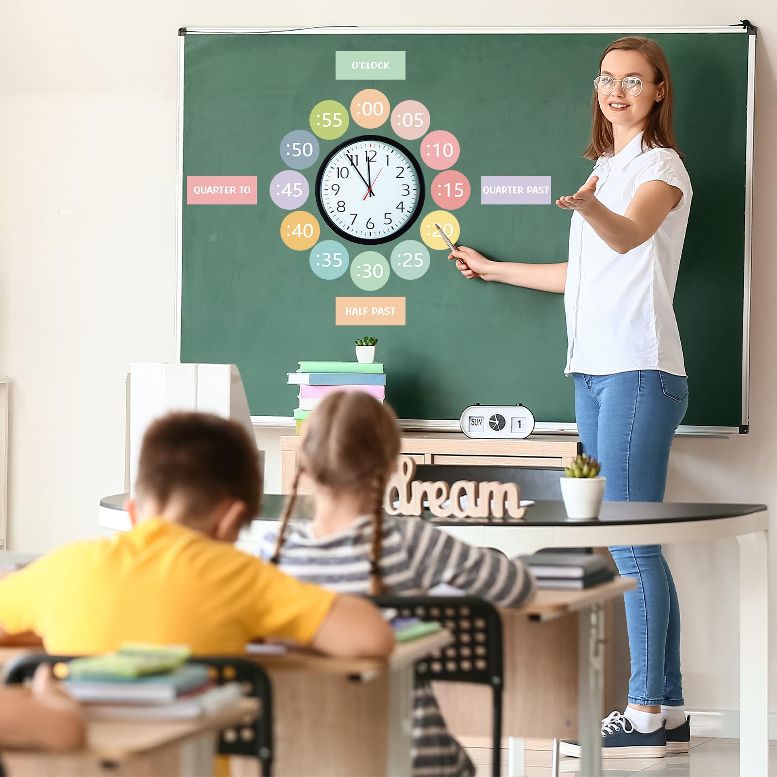 Uhr Zahlen Pinnwand Kits Telling Time Teaching Clock for Kids