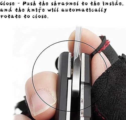 Miniatura 8 de Kitory Cuchillo de bolsillo, cuchillo plegable EDC al aire libre, multiuso de acero inoxidable 8Cr15MoV, hoja de pico de halcón negro, estilo