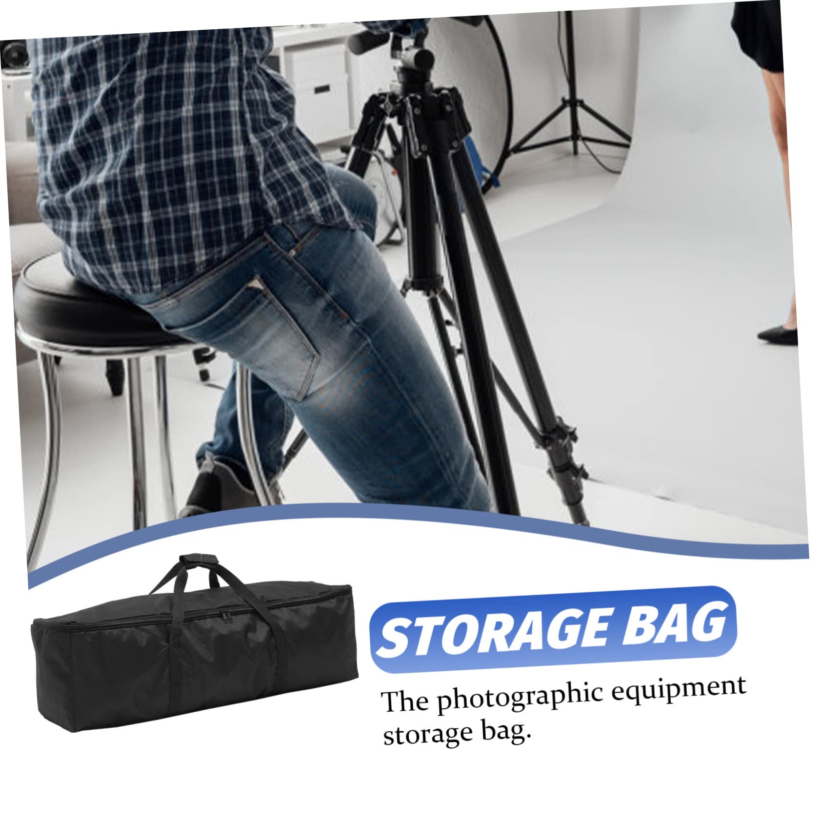 Bolsa de Almacenamiento Acolchada para Trípode de Fotografía, Oxford Negra