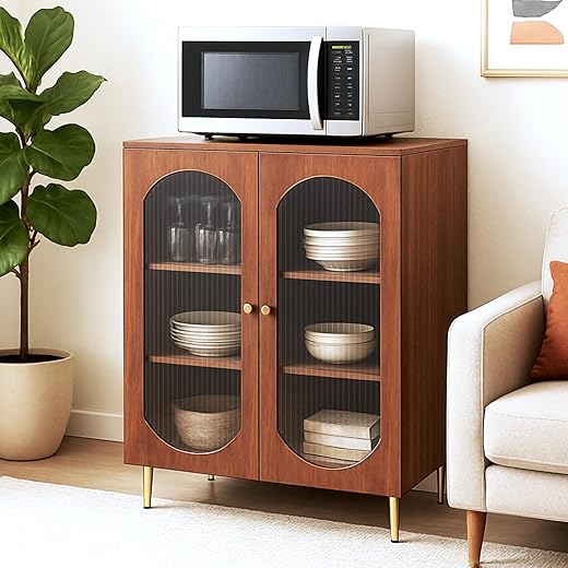 Rocco Stellar Multipurpose Storage Cabinet for Living Room, Kitchen, Office, Sideboard (Teak Brown, Medium Size)