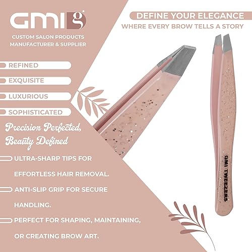 Miniatura 5 de Pinzas para cejas, 1 pinza profesional de acero inoxidable para depilación facial, pinzas para cejas para mujeres y hombres, brochadores y