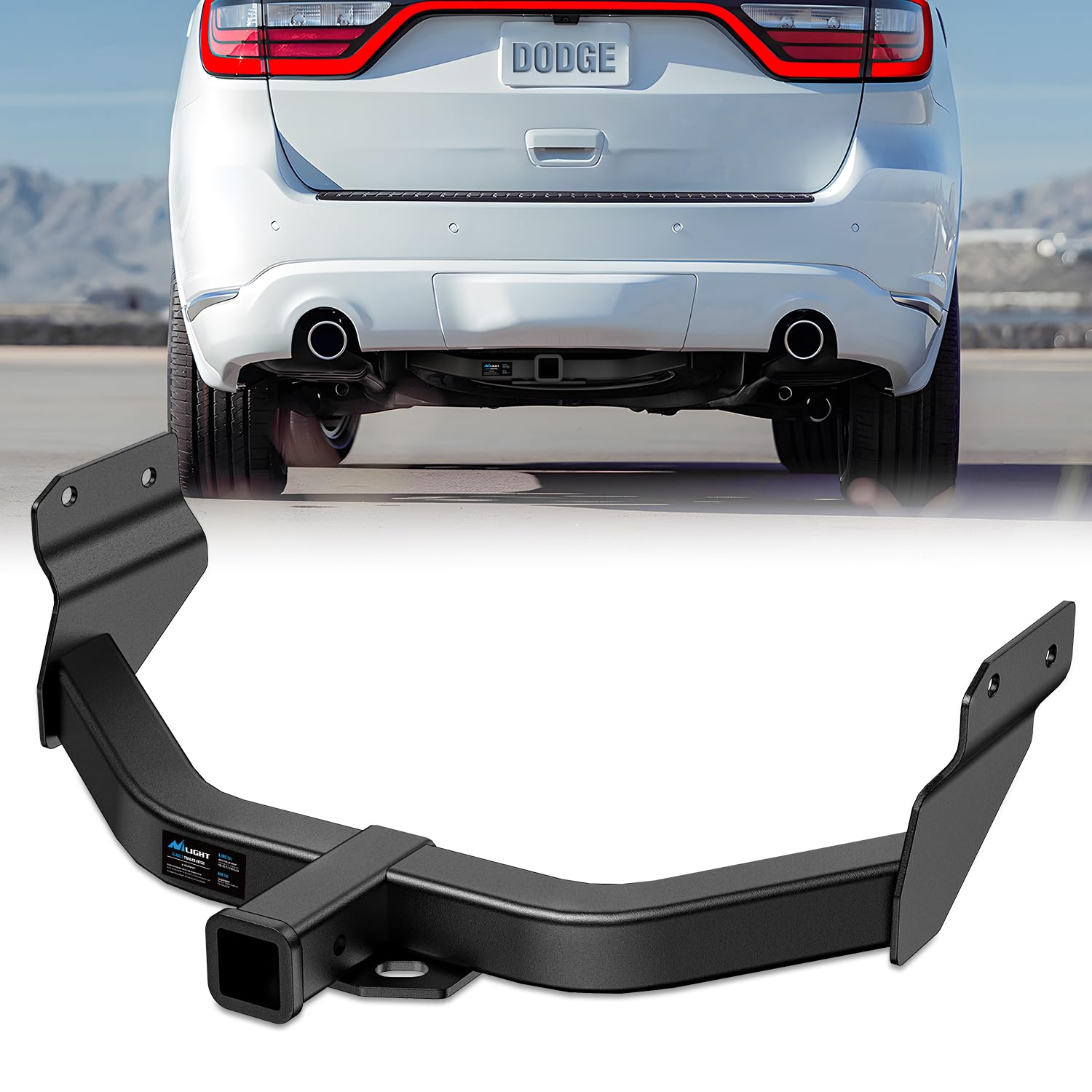 Nilight Trailer Hitch for Dodge Durango 2011-2024, Jeep Cherokee 2012-2021