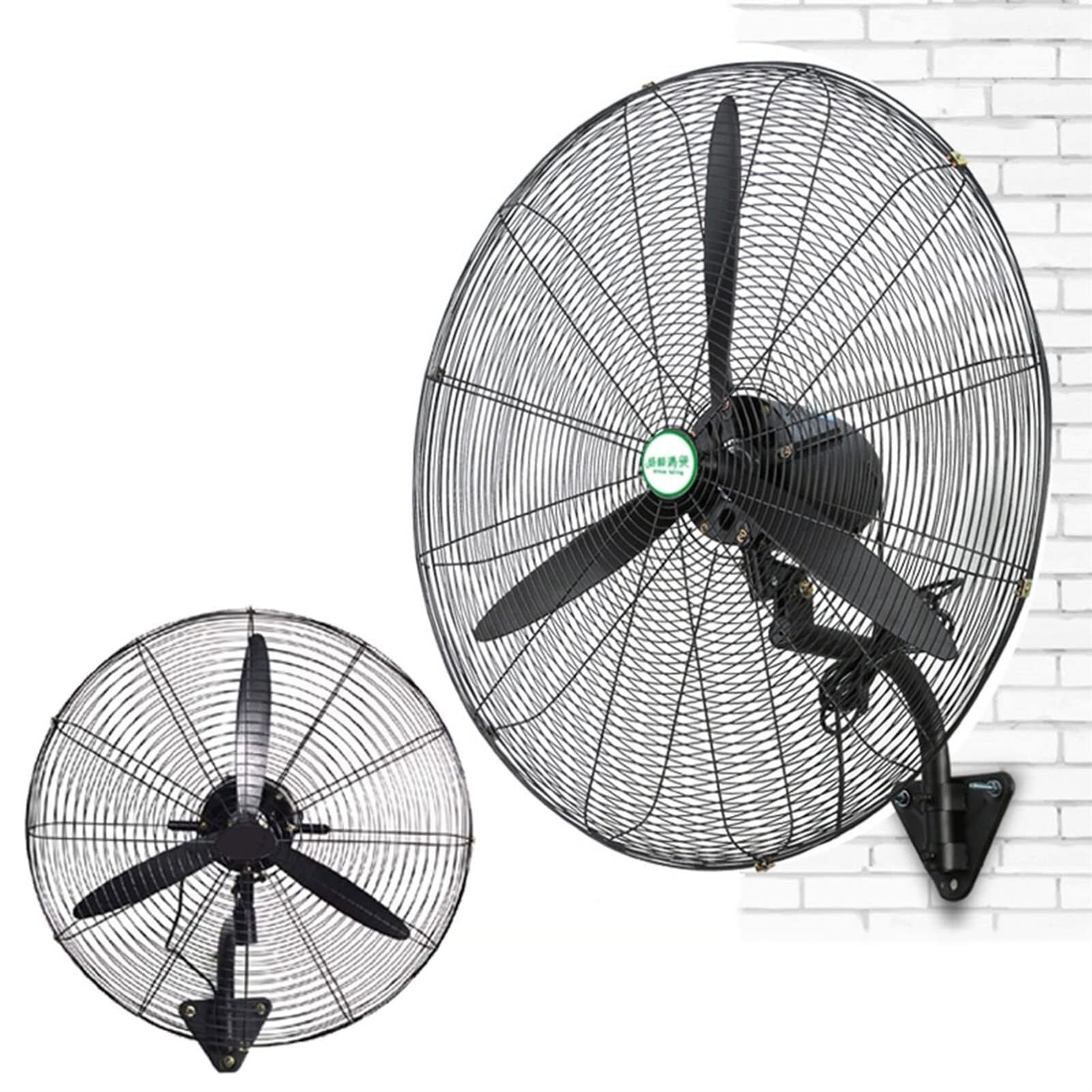 asdchZen 27'' High Velocity Wall Mount Fan, Powerful Pedestal Fan With 120°Oscillation, 3-Speed Adjustable Tilt, Low Noise For Commercial Use