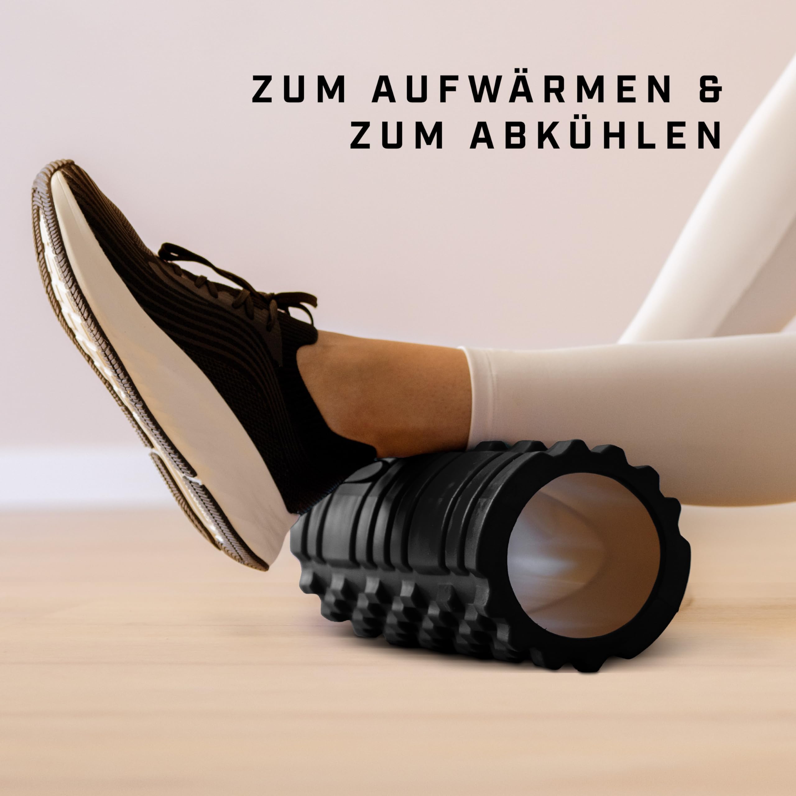 KG PHYSIO Faszienrolle Wirbelsäule, Rücken & Beine - 3-Zonen Massageroller (Weich/Mittel/Intensiv) - Leichter EVA Foam Roller - Yoga Rolle zum Warm-up, Trainieren & Massieren (33 x 13,5 cm)