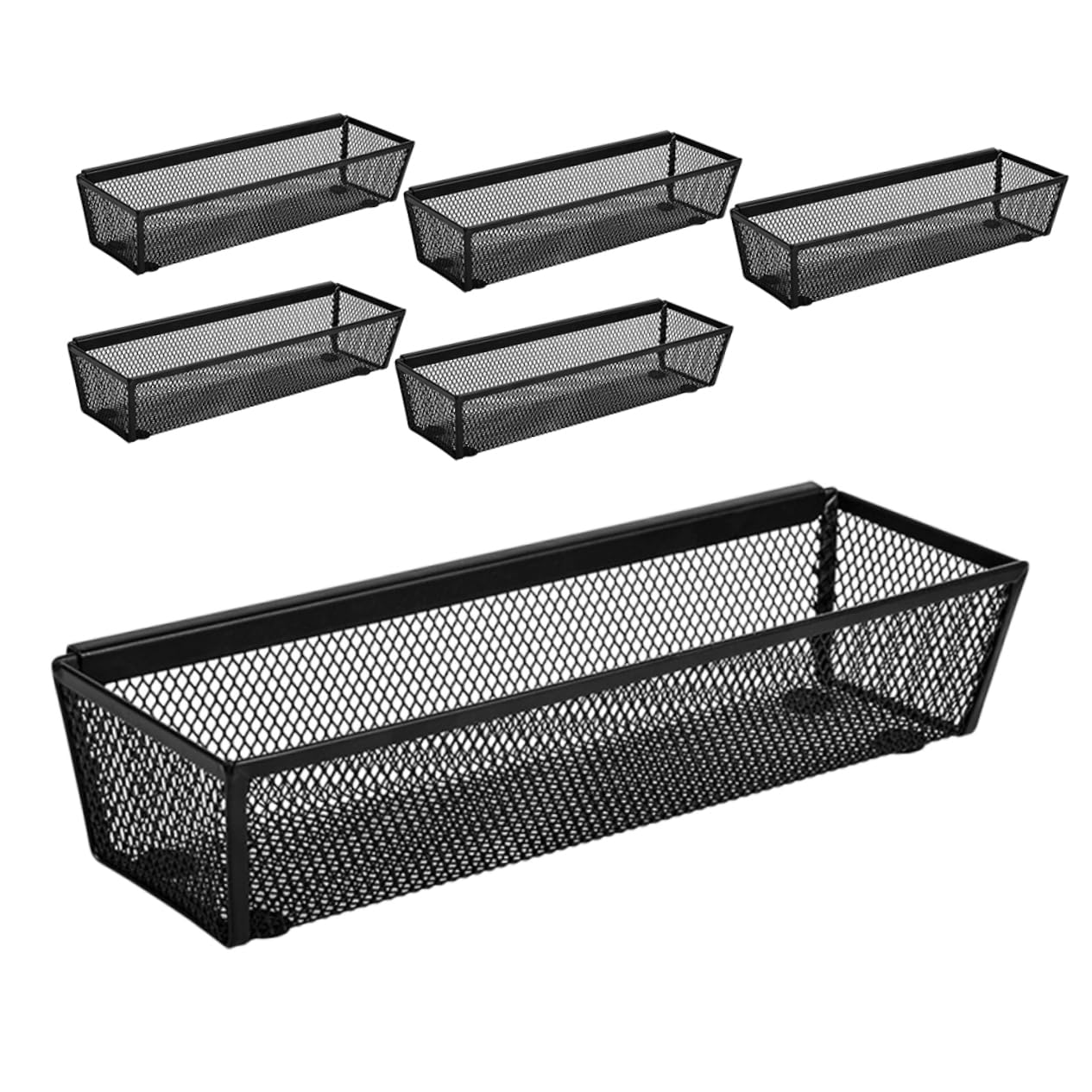 COLLBATH 6kawałki Organizer Do Sztućce z Metalowej z Złącznymi Ramionami Praktyczny Koszyk Sztućce Do Kuchni i Biura Oszczędzający Miejsce Widelce Łyżki i Noże