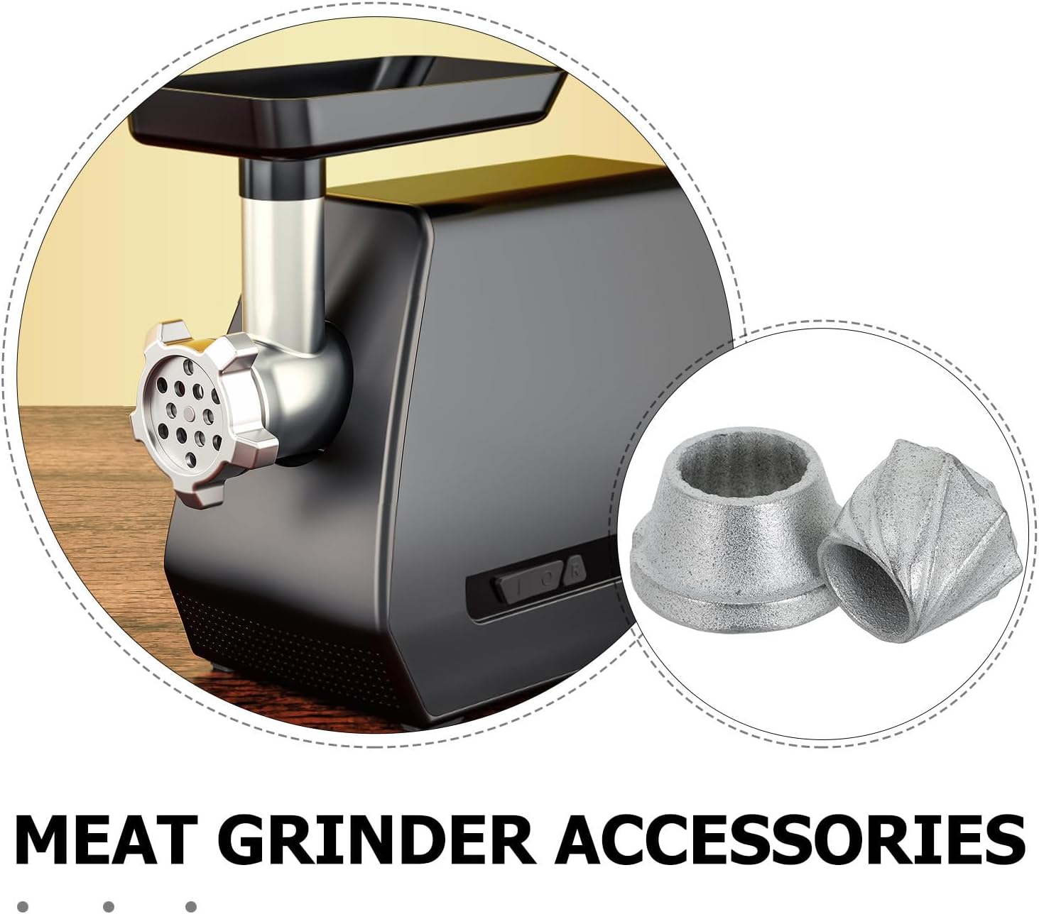 Manual Meat Grinder Flour Mill Head: 10# Steel Hand Crank Meat Mincer Core Sleeve -15mm Inner Diameter - Food Grinder Replacement Part for Flour Grain Mill