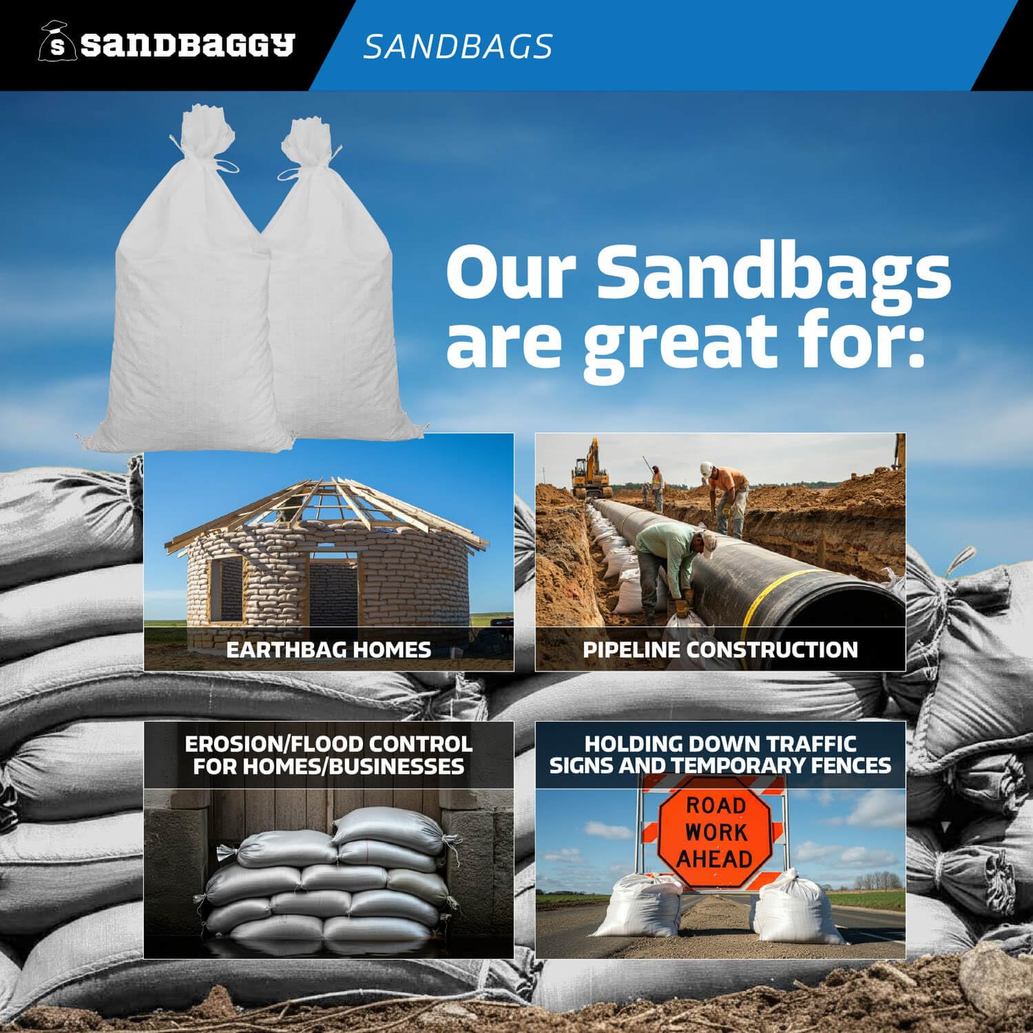 Sandbaggy Sandbags 14 X 26 | Military Grade | Ireland