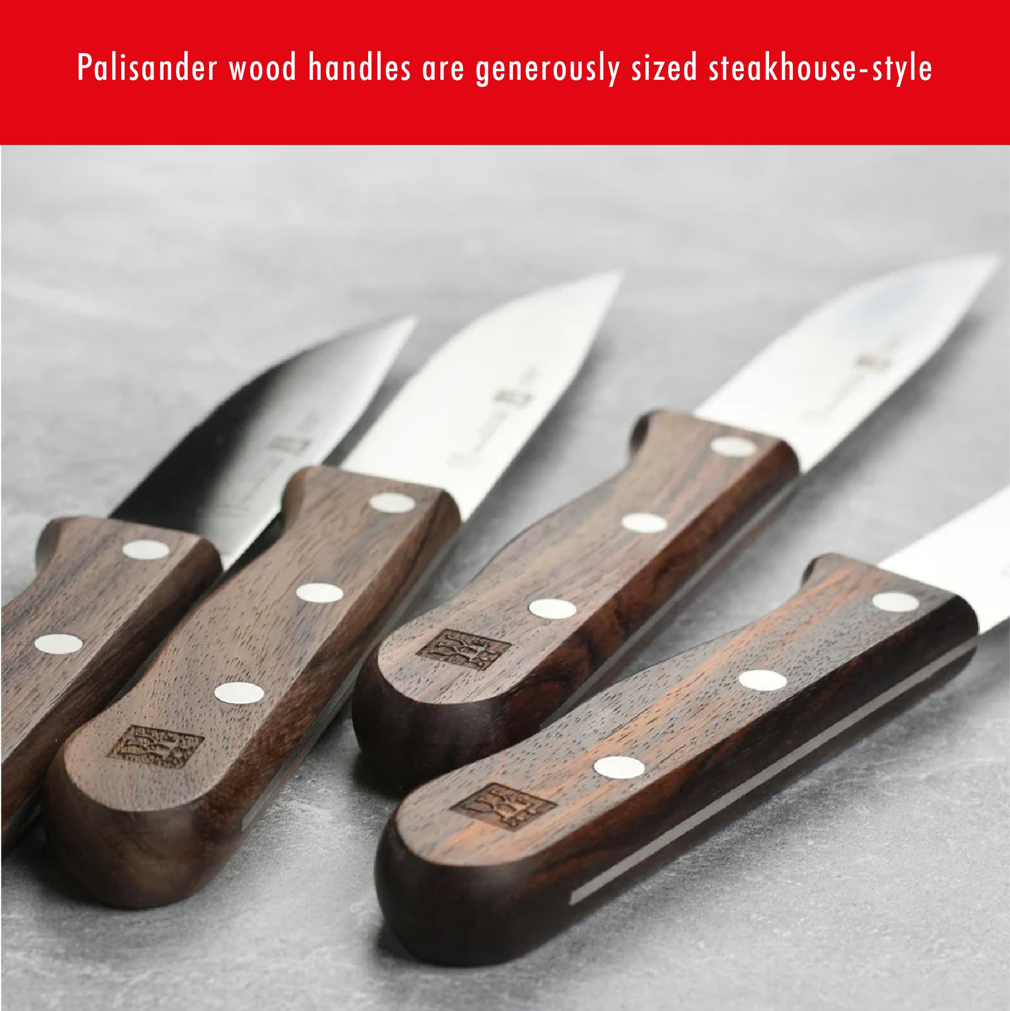 ZWILLING J.A. HENCKELS STEAK KNIFE一式 ZWILLING HENCKELS 4-Piece Steakhouse Steak Knife Set with Wood Box