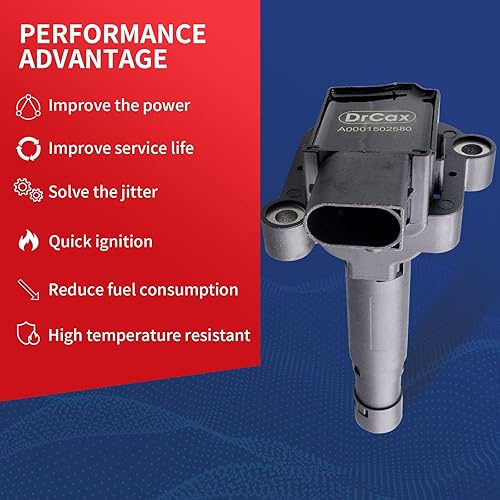 Miniatura 2 de Bobina de encendido OEM UF658 compatible con Mercedes Benz 2014 2015 C250 2012-2015 SLK250 reemplaza IC761 A0001502580-1.8L L4-1 paquete