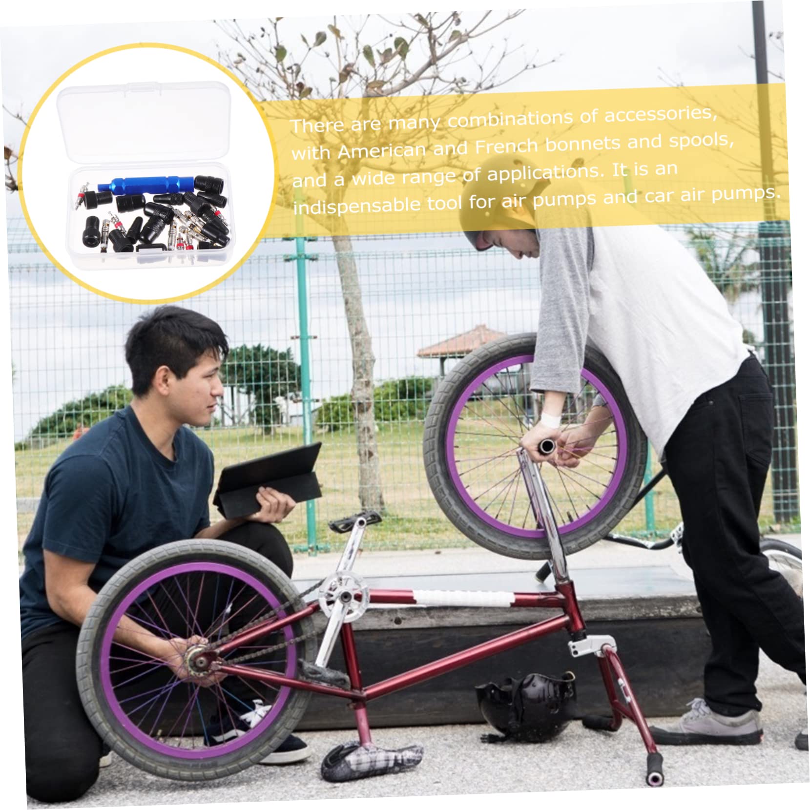 POPETPOP Ventiladapter Ändern Kern Luft Entfernung reifenventil Adapter Fahrradventil Adapter Set Fahrradvorbau-Entferner Stielabdeckung Werkzeug entfernen Aluminiumlegierung Black