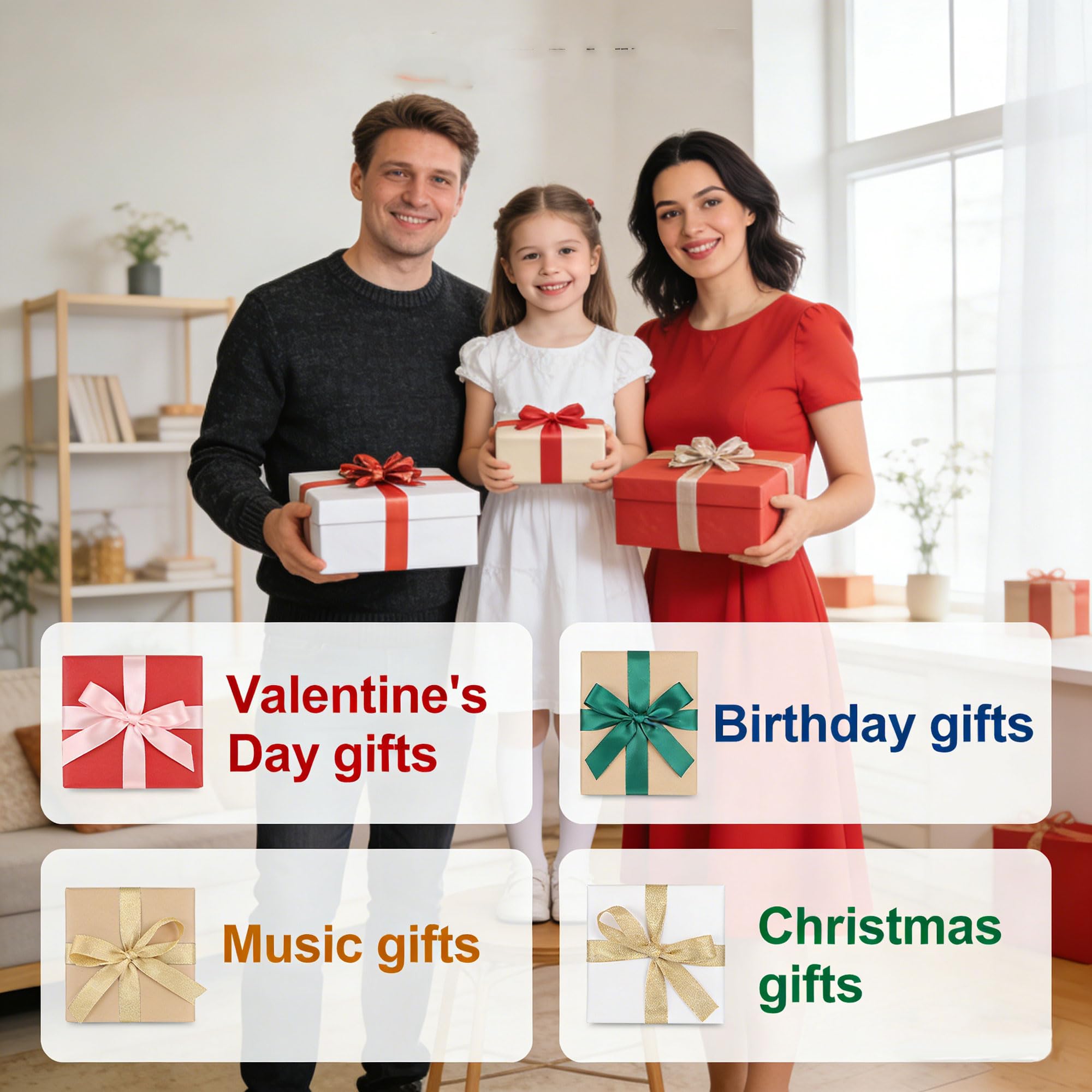 Guitar/Violin/Music Note/Piano Earrings Jewelry,Concert Musicals Gifts for Musical Theatre Lovers,Music Themed Gifts for Valentine's Day Christmas