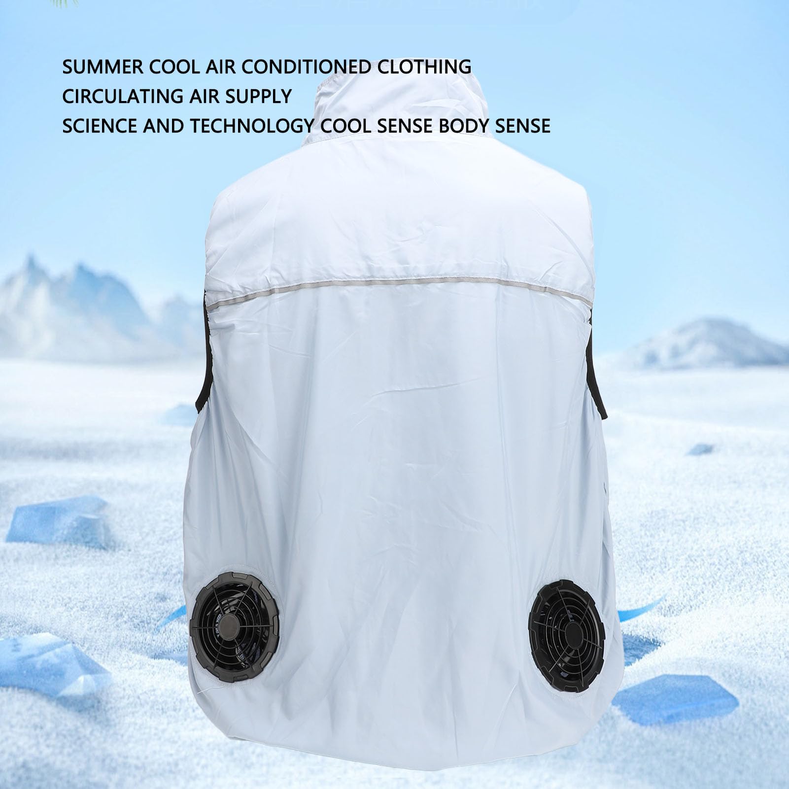 Chaleco de Refrigeración con Ventilador Eléctrico, Ropa de Trabajo con Aire Acondicionado de Verano para Hombres y Mujeres, Traje de Ventilador Alimentado por USB (XL)
