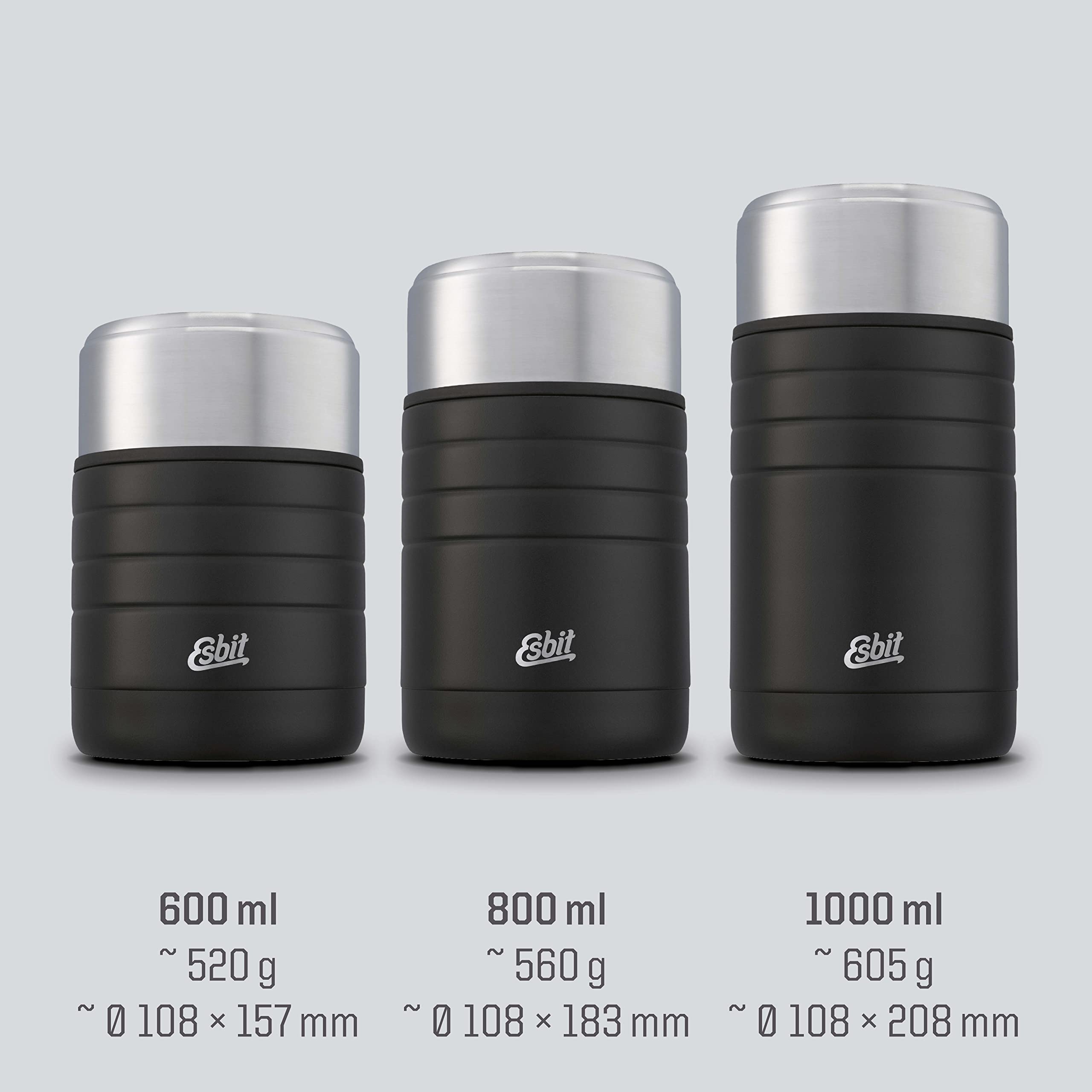 Esbit FJ1000TL-BK Thermal Container, Black, 1000 ml