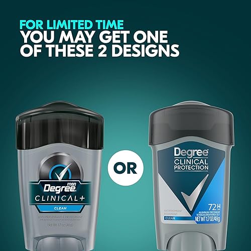 Miniatura 8 de DEGREE Men Clean - Desodorante antitranspirante clínico, 1.7 onzas (paquete de 3)