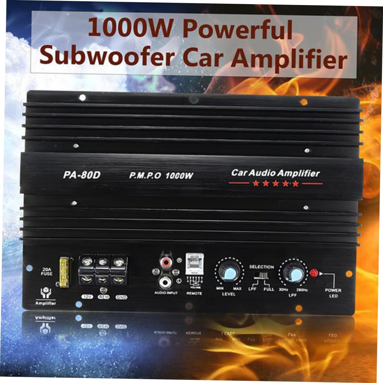 Artibetter 12v Full Range Speaker Subwoofer Amp Amplifier for Car Mono Amplifier Direct Cd Control Function