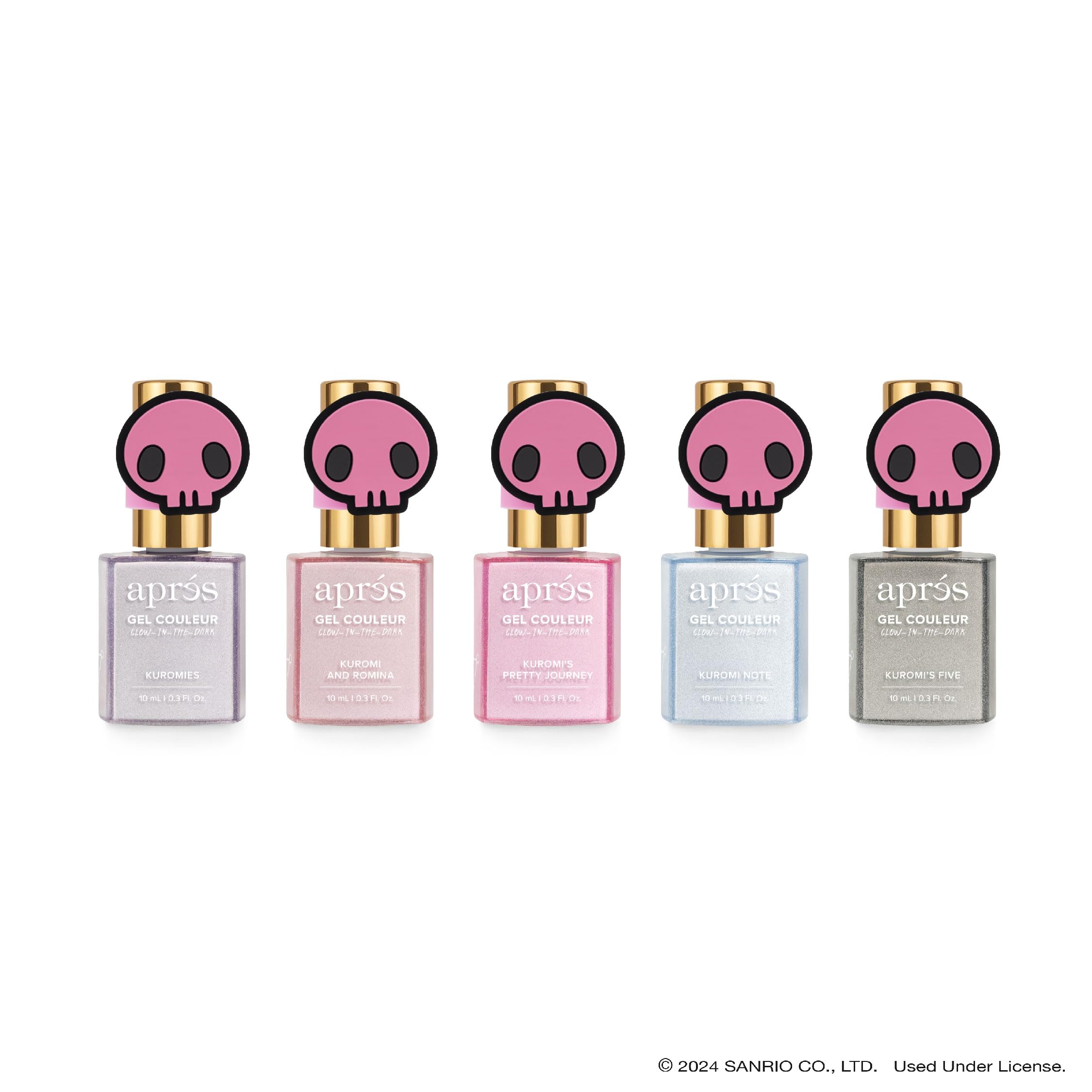 APRÉS x Kuromi™ Caty Eye Gel Color Magnetic Gel Nail Polish, Set of 5 10ml