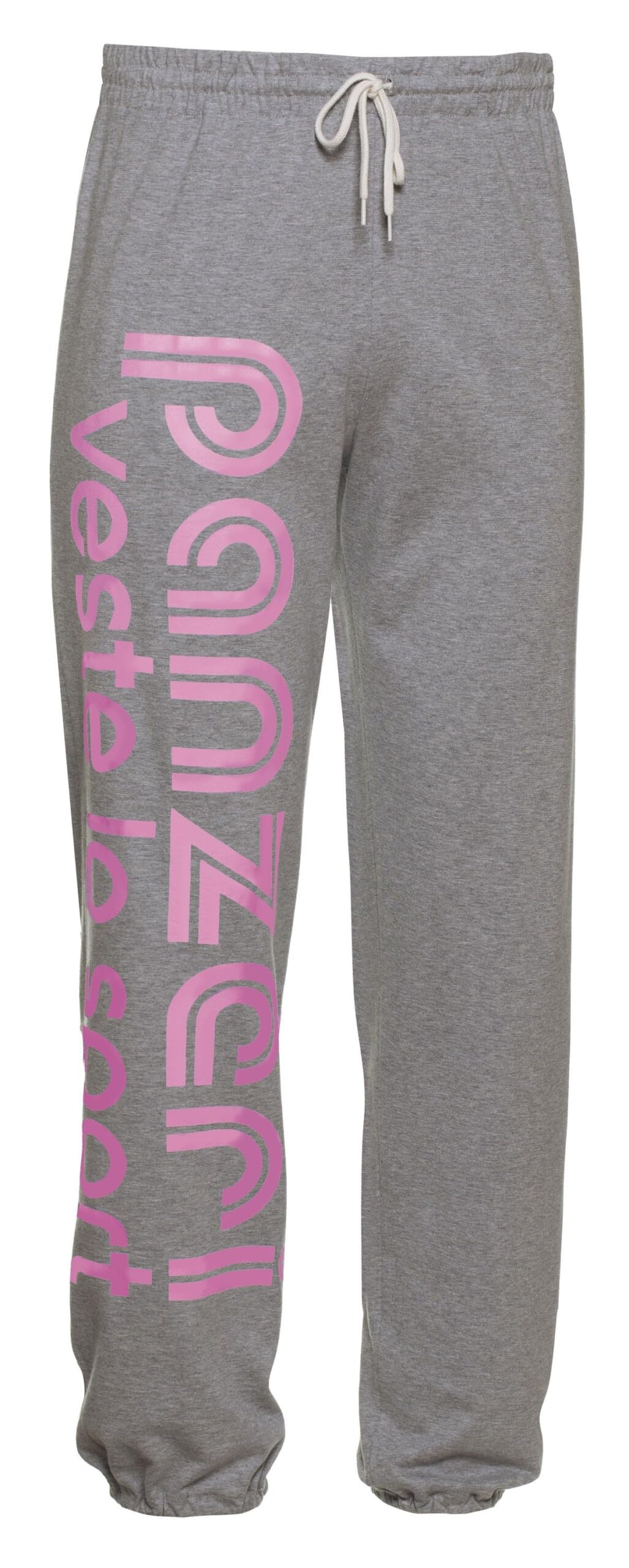 panzeri Pantalon Jogging Uni H - Gris chiné/Rose Fluo