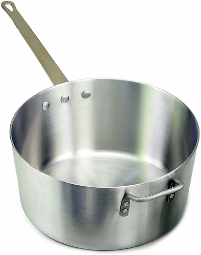 Crestware Sartén de aluminio, 10 cuartos de galón, plata