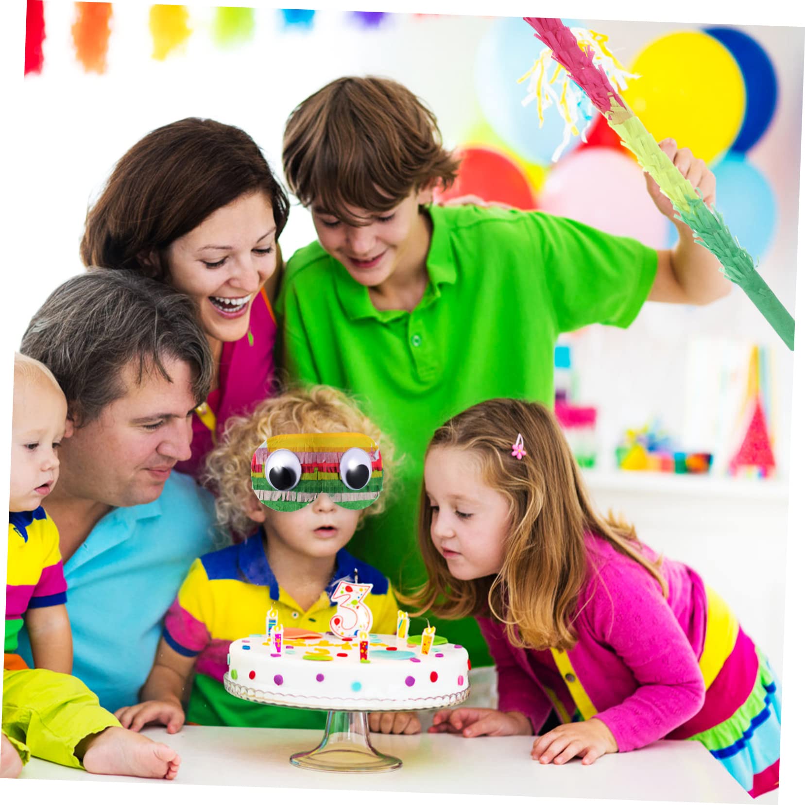1set Pentolaccia Colorata Per Ragazzo Ragazza Completo Di Maschera e Per Feste Di Compleanno Pasqua e Giochi Di Carnevale Decorazioni Per Eventi Divertenti
