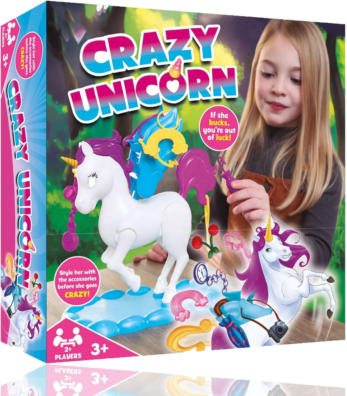BONAFIDE Unicorn Board Game, Unicorn Party Game for Kids, Toys & Games Bucking Crazy Unicorn
