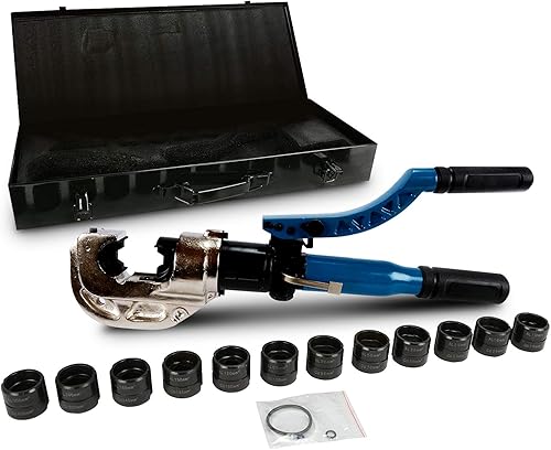 TEMCo TH0034 - Crimpadora hidráulica, 4 ga-750 mcm, para terminales de baterías eléctricas, cables de alambre