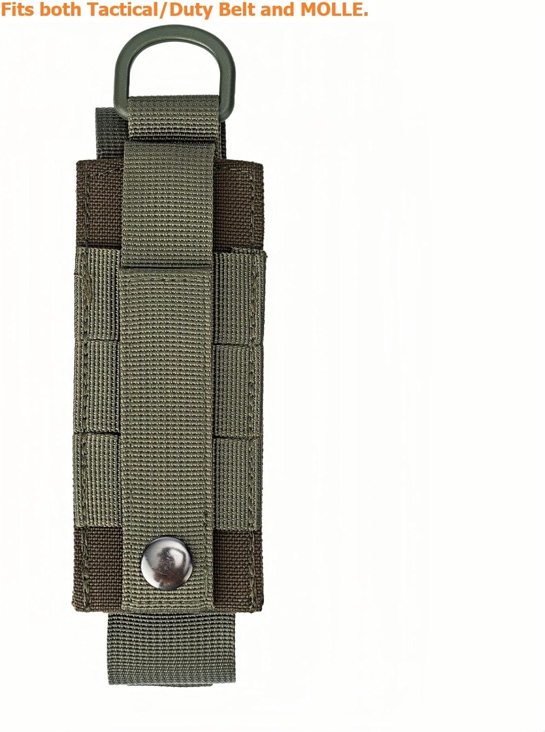 Tactical Flashlight Holster MOLLE Torch Holder MK4 OC/Mace Pepper Spray Canister Carrier EDC Flash Light Pouch Multitool Case with Strap&Snap Clip for Duty/Combat Belt Backpack Vest Chest Rig - Image 4