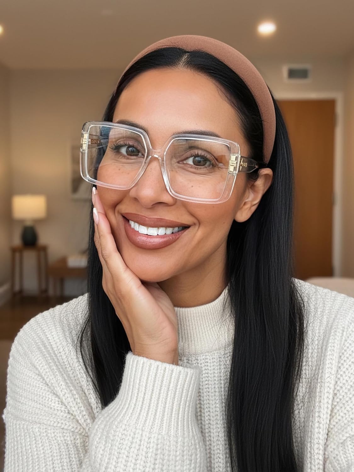 VISOONE Oversized Progressive Multifocal Anti-Fog Reading Glasses with Blue Light Blocking Fashion Readers Women Harvard - Image 2