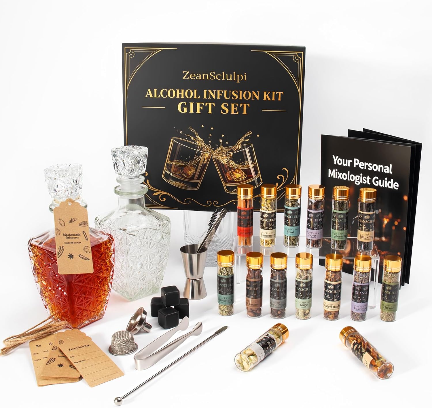 Amazon.com: Alcohol Infusion Kit for Infusing Whiskey, Gin, Vodka, Rum ...