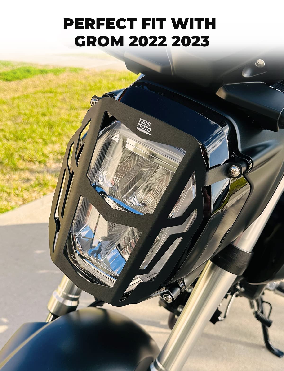 Amazon.co.jp: KEMIMOTO バイク用 フロントヘッドライトカバー GROM