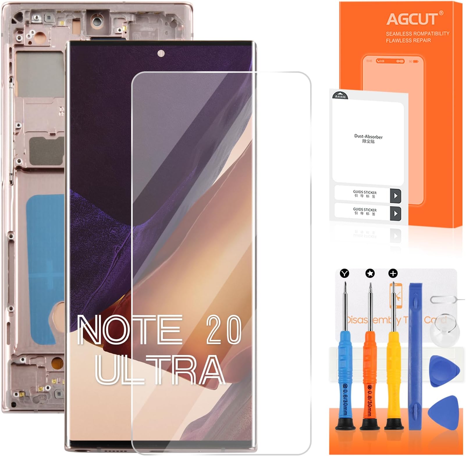 INCELL for Samsung Galaxy Note 20 Ultra Screen Replacement for Display Samsung Note 20 Ultra LCD SM-N985 SM-N986U LCD Digitizer Touch Assembly with Brown Frame(Not Fingerprint)