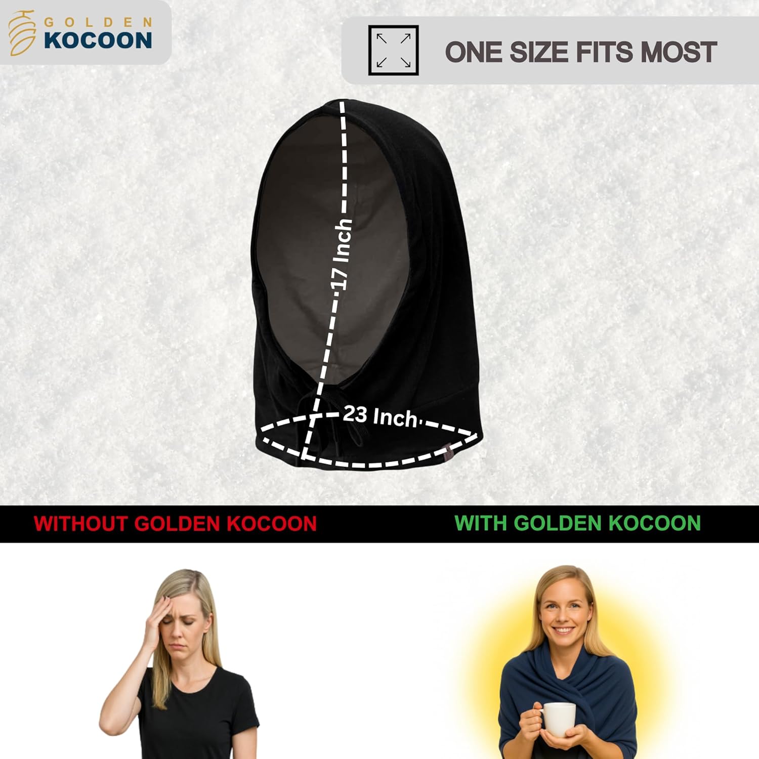 .E-M-F Hood- Organic Cotton & Bamboo Viscose outter, with EcoShield™ Bamboo Lyocell Fara-Day Silver Liner - Cover Head & Neck - Ideal for Everyday 5 G, B T, Smart Meter & Wi Fi environments- Hat Cap
