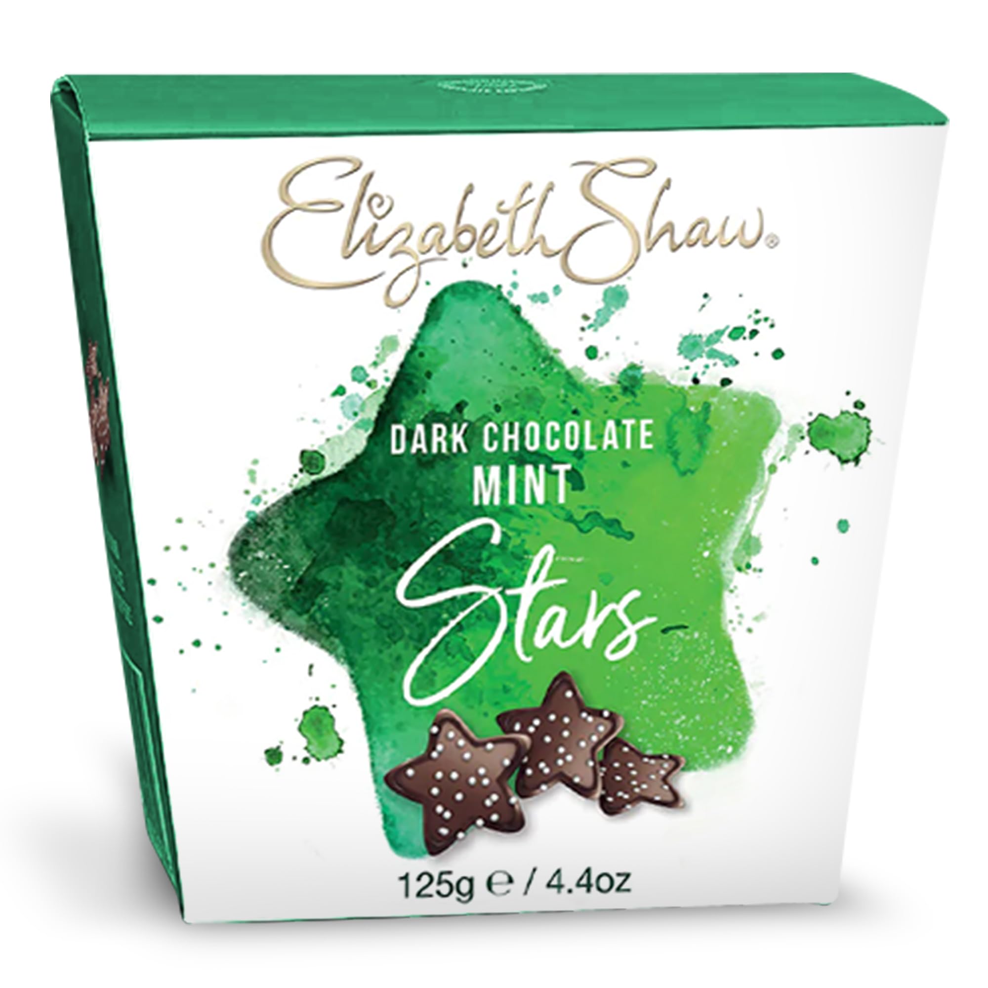 Elizabeth ShawDARK CHOCOLATE MINT STARS 125G