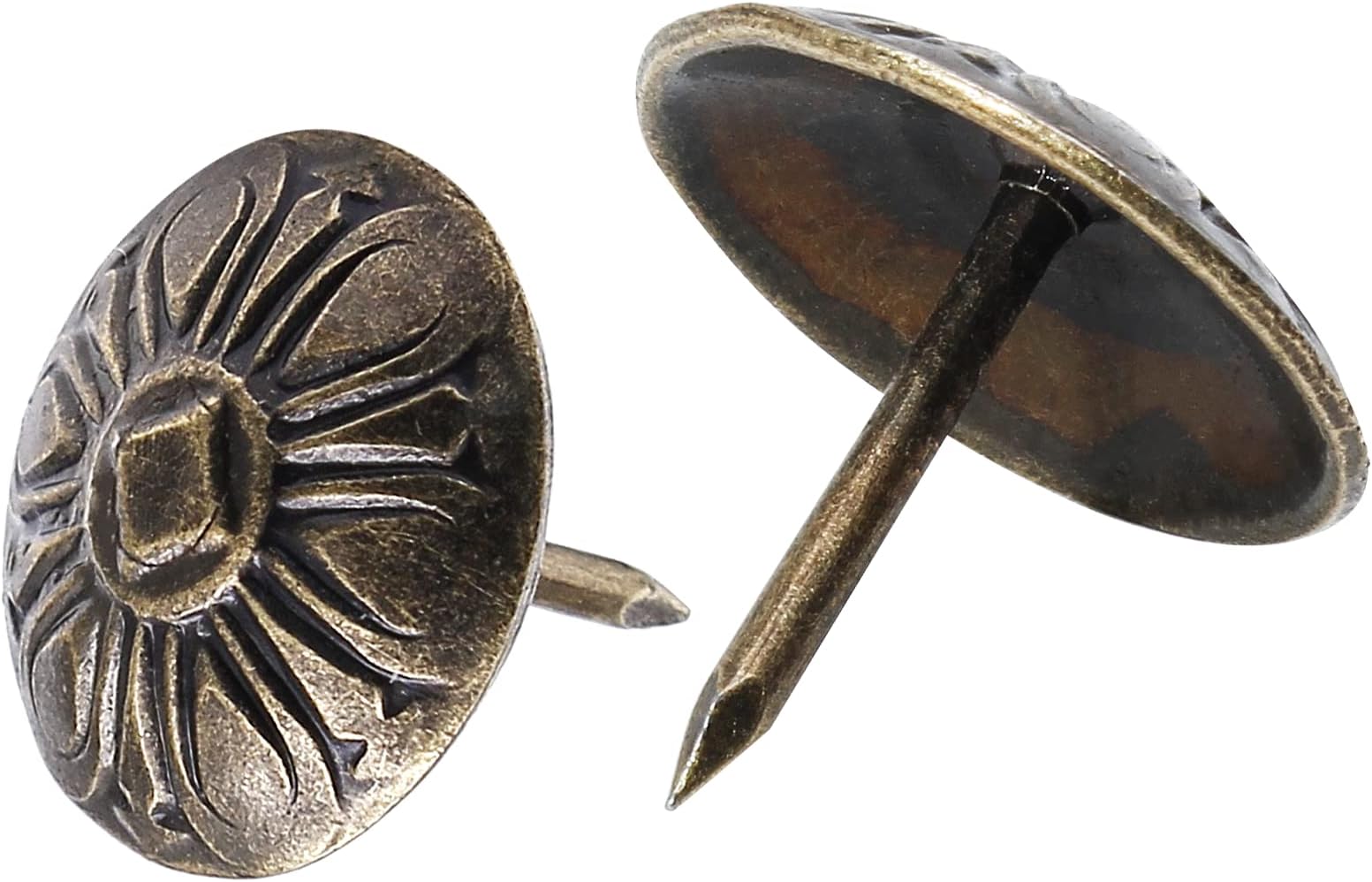 Zorveiio 100pcs Vintage Upholstery Tacks Daisy Pattern