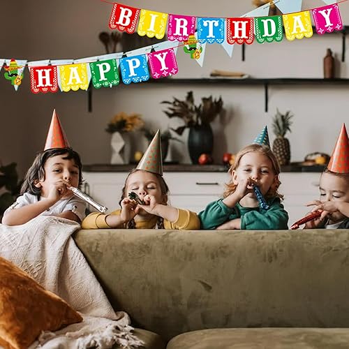 Miniatura 8 de Cartel de fiesta de feliz cumpleaños, decoración de feliz cumpleaños, pancarta mexicana de los muertos, decoración de fiesta mexicana, decoración de