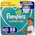 Pampers Confort Sec Fralda Descartável com cintura elástica Tamanho XG, 92 Unidades