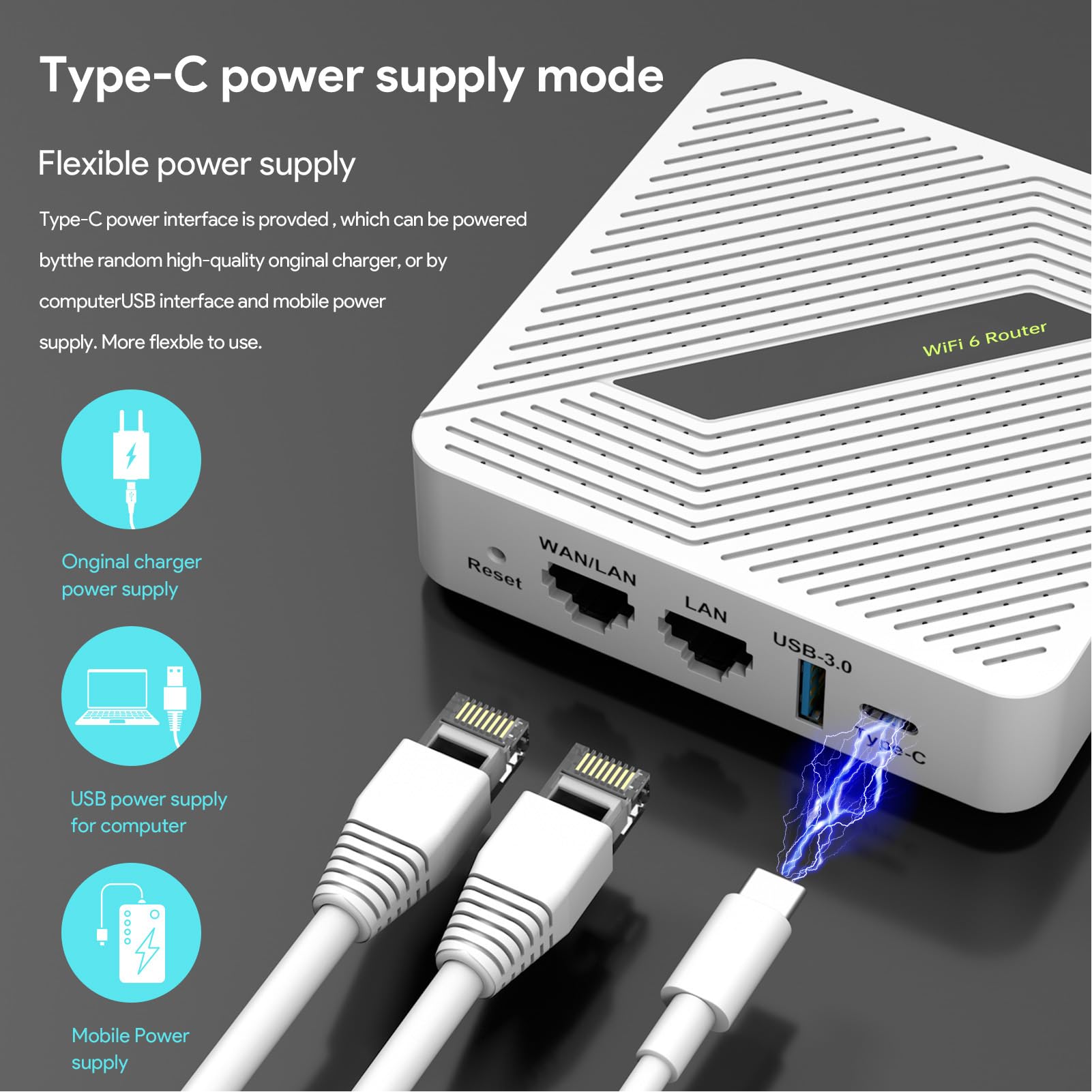 Routeur Double Bande RT2656, Routeur Gigabit AX1800 MU MIMO WL Routeur de Voyage Portable pour Gen2 Gen3 Prise en Charge VPN, Mesh EP RT2656 avec fonctionnalité NAS, Samba,