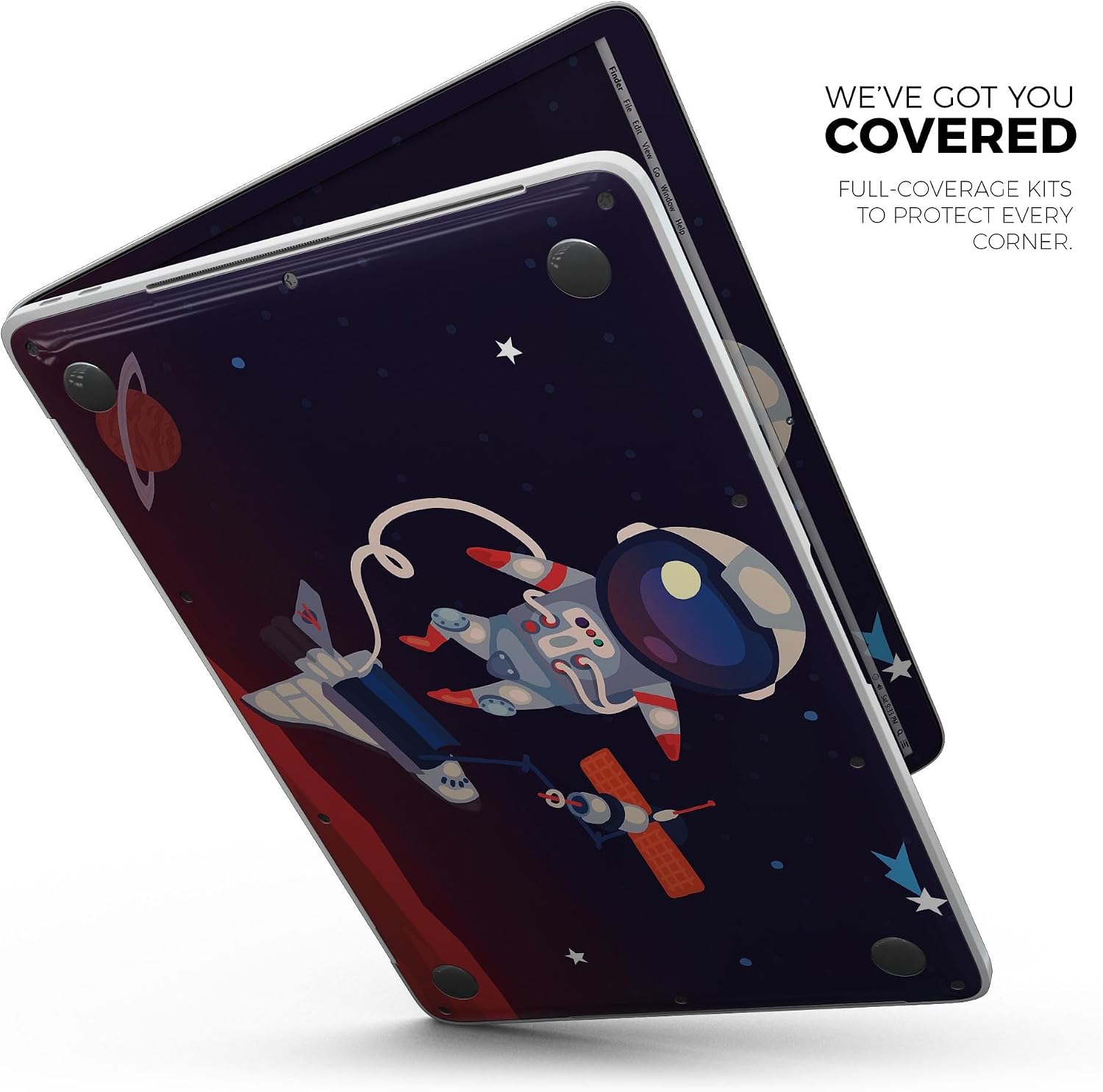 DesignSkinz - Compatible with MacBook Pro 14" M1/M2 (A2442/A2779) - Skin Decal Protective Scratch Resistant Vinyl Wrap - Floating Cartoon Astranaut image 2