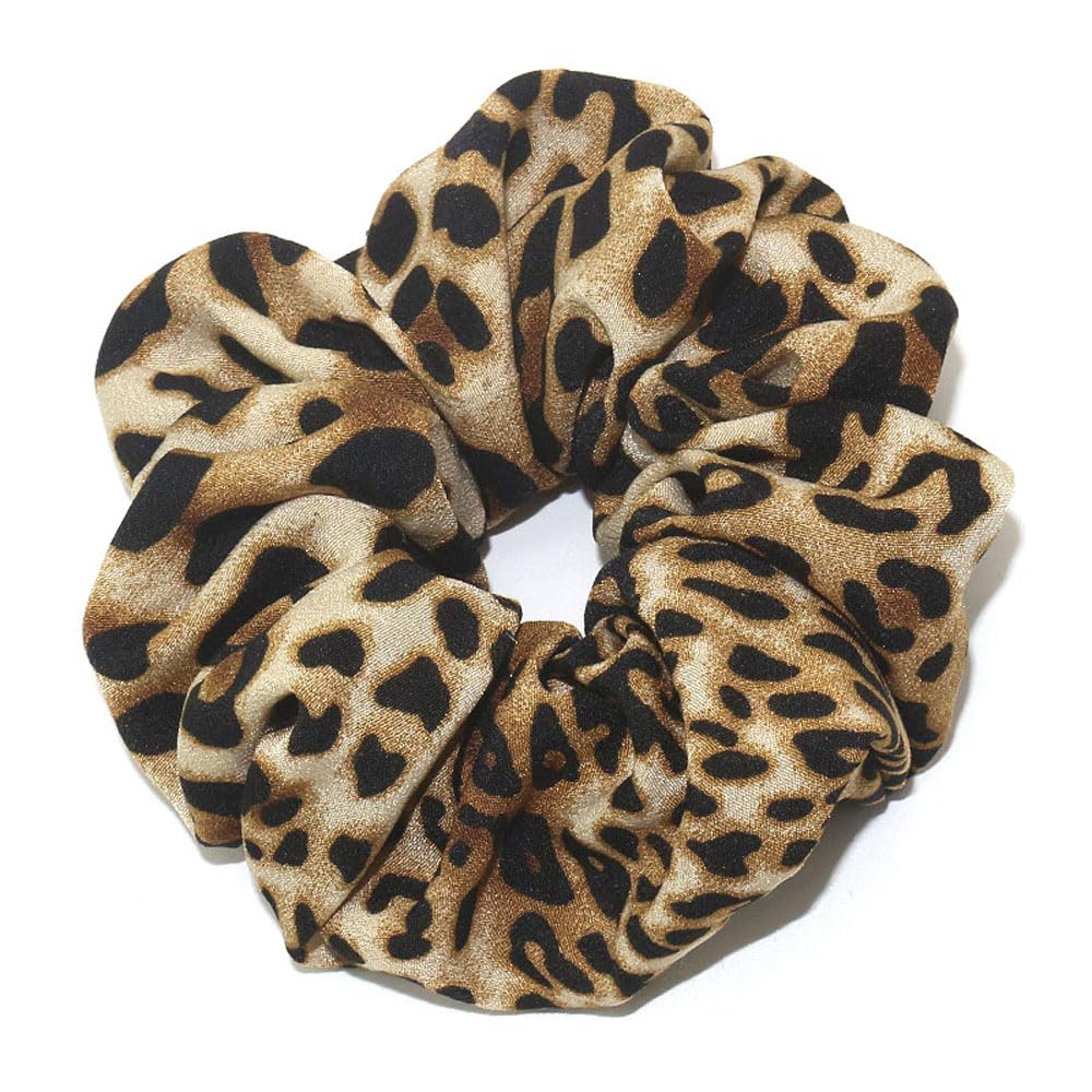 AMOR SPES 4PCS Leopard Print Hair Rope Hair Band Hair Tie for Women Girls Headband Hair Scrunchies Set Hair Accessories (D) - Image 2