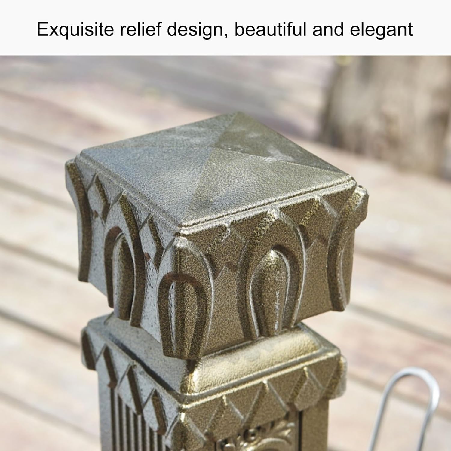 Brown Vertical Garden Fountain - Decorative Water Column & Hose Holder - Stylish Outdoor Water Feature for Garden Decor & Efficient Watering Solution